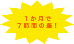 1ヶ月で7時間の差